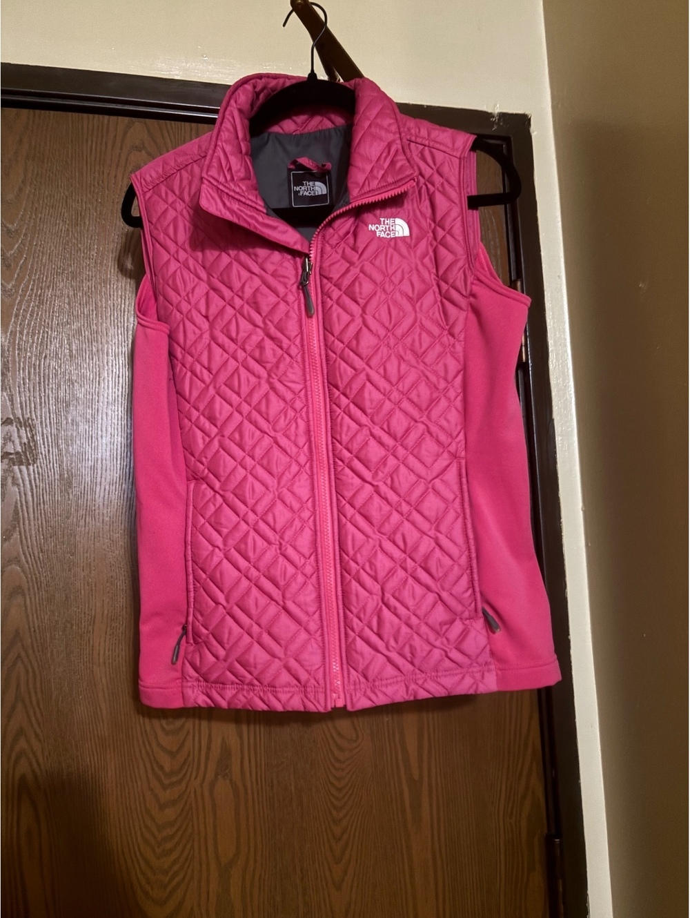 The North Face Pink Quilted Vest- Size Medium